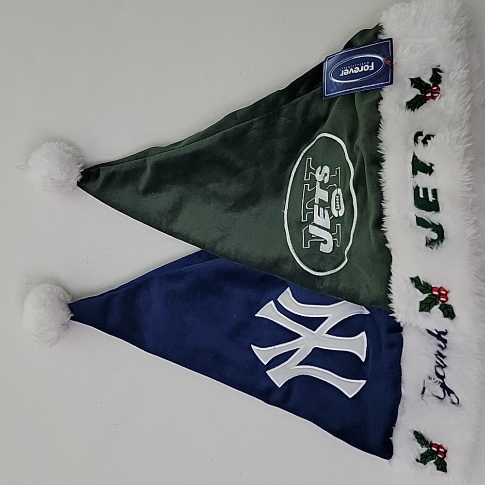 Forever Collectibles New York Jets Green & White Holiday Santa Hat